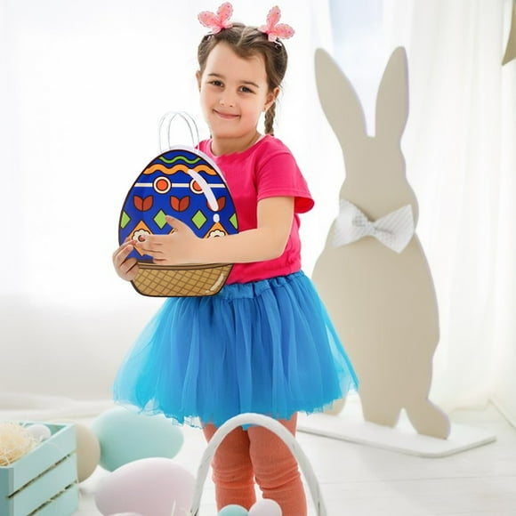 Easter Tote Bag White Cardstock Rope Cute Gift Bag