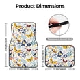 thumbnail image 5 of Naloa Flowers Butterfly Car Foot Mat Set of 4 Pieces - Universal Floor Liner Neoprene Full Set Floor Mats for Cars Trucks SUV, 5 of 7