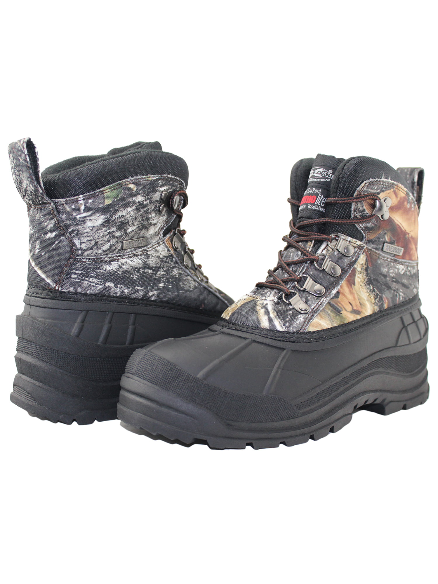 Mens Winter Snow Boots Camouflage Waterproof Insulated Hunting Thermolite Shoes 