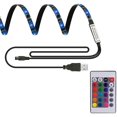 thumbnail image 1 of LED TV Rétro-Éclairage, USB A Mené la Lumière de Bande, 5V Lumière Rayée Bande Kit, A Mené avec Télécommande Sans Fil pour TV / Pc / Ordinateur Portable Éclairage Biais (Noir), 1 of 8
