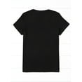 thumbnail image 3 of M Letter & Crown Graphic Print T-shirt, Short Sleeve Crew Neck Casual Top For Summer & Spring, Women's Clothing, 3 of 7
