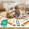 thumbnail image 4 of ODIKA 8'x10' Washable Area Rug Durable, Non-Slip Classroom Cheerful School Tossed Educational Pencil Schoolgirl for Living Room, Under Sectional, Family, 4 of 7