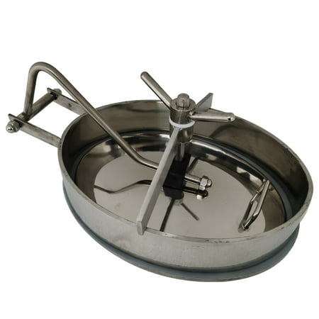 

INTSUPERMAI Ellipse Oval Pressure Manhole Cover Sanitary Tank Manway Door 430mm*330mm 304 Stainless Steel