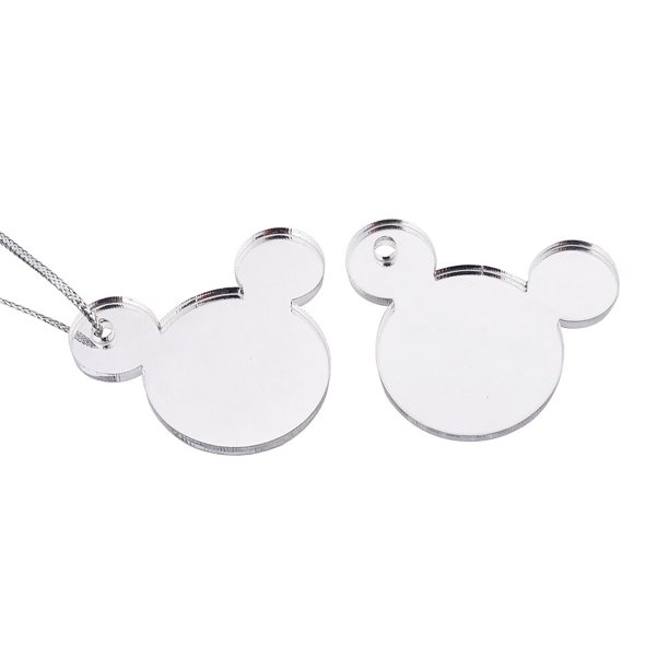 Espejo acrílico con etiqueta personalizada para decoración de boda, ratón, mesa, nombre de fiesta, bautismo de bebé, regalo personalizado, 20/50/100 Uds.