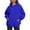 Blue, variant on Hoodies for Women Oversized Solid Color Long Sleeve Fleece Sweatshirt Trendy Pullover Sweaters with Pockets