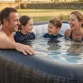 thumbnail image 7 of Wave Pacific 4-Person Square Inflatable Hot Tub | 110-Jet Massage & Eco Heater | Slate Rattan, 7 of 7