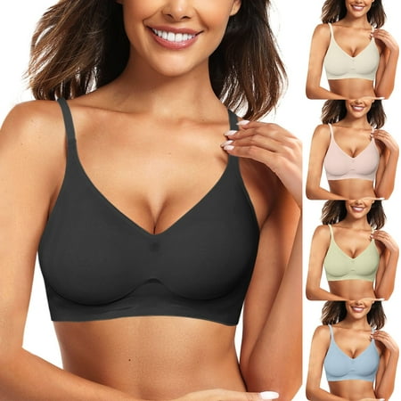 ASFGIMUJ Bras For Women Full Coverage Seamless Bra No Underwire Comfort Push Up Bras Wireless Bralette Full Coverage Sport Everyday Bra Bra Plus Size