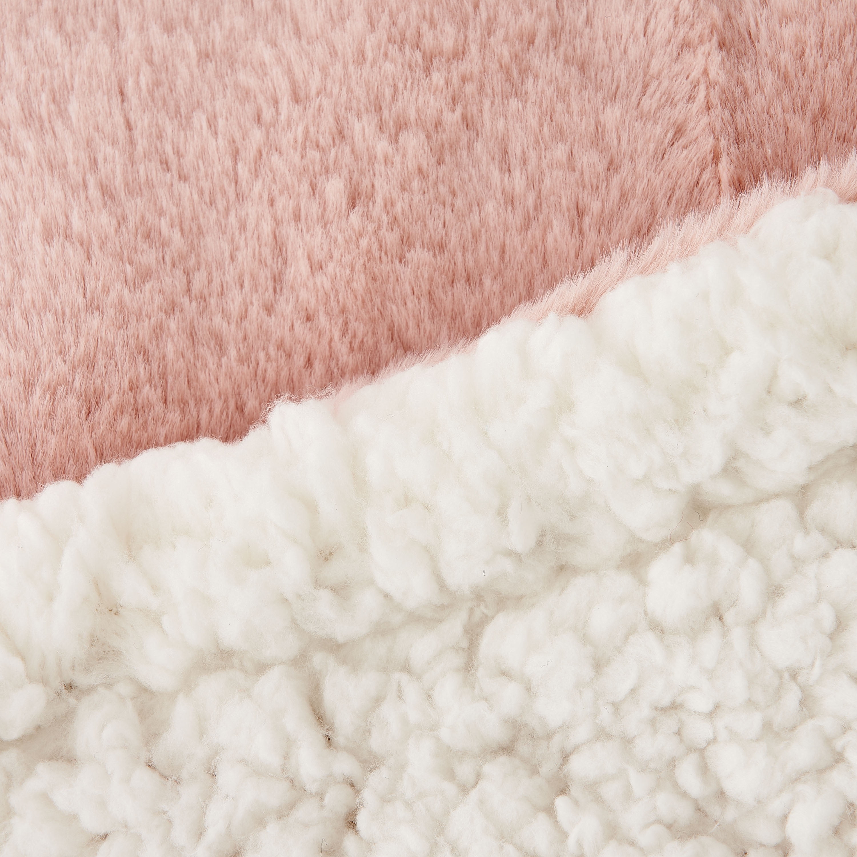 Parent's Choice Premium Plush Dusty Rose Blanket with Faux Sherpa Lining, for Baby and Toddler, 30" x 40"