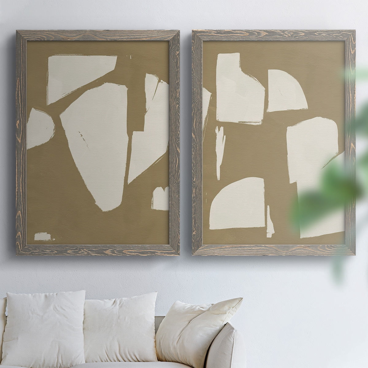 Chunky Abstract III - Premium Framed Canvas 2 Piece Set - Ready to Hang