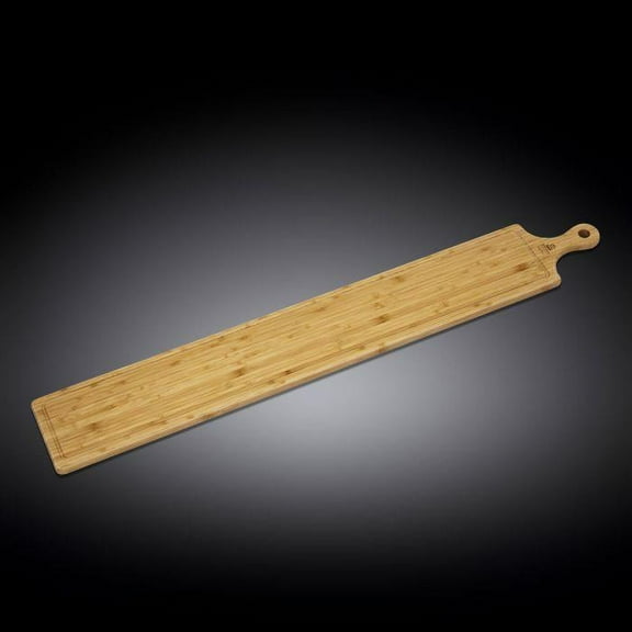 WILMAX Bamboo SET OF 2 LONG SERVING BOARD WITH HANDLE 39.4" X 5.9" | 100 X 15 CM WL-771134 / A