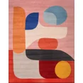 thumbnail image 2 of Women Arts Modern Abstract Pink 5'x8' Handmade Tufted Woolen Area Rug Carpets, 2 of 4