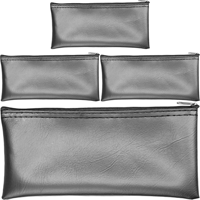 Miangastore 4 Pcs Sac de Rangement Exclusif pour Microphone Pochette Résistante à l'Usure Design à Fermeture Éclair Sac de Transport pour Micro