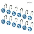 thumbnail image 2 of Sunlit Luxury Design Round Blue Diamond Crystal Gem Bling with Glide Balls Shower Curtain Hooks, Rust Proof Metal Rhinestones Glam Shower Curtain Rings-12 Pack, 2 of 4