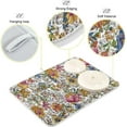 thumbnail image 4 of SKYSONIC Dish Drying Mat for Kitchen Counter Flowers Paisley Eco Friendly Drying Mat - Easy to Clean Heat Resistant Dish Mat - 16x18, 4 of 6