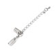 thumbnail image 2 of Juego De Extremos De Broche Y Clip Con Cadena Extensora 12 Piezas Plata, 2 of 6