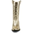 thumbnail image 4 of Soda Red Reno Gold Western Cowboy Pointed Toe Knee High Pull On Tabs Boots (Gold Metallic Pu, 7), 4 of 4