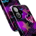 thumbnail image 2 of Graffiti Pop Art Phone Case, Purple Neon Star and Heart Design iPhone Cover, Cool Retro Artistic Protective Case for iPhone 17 16 15 14 13 12 11 Pro Plus Mini, 2 of 6