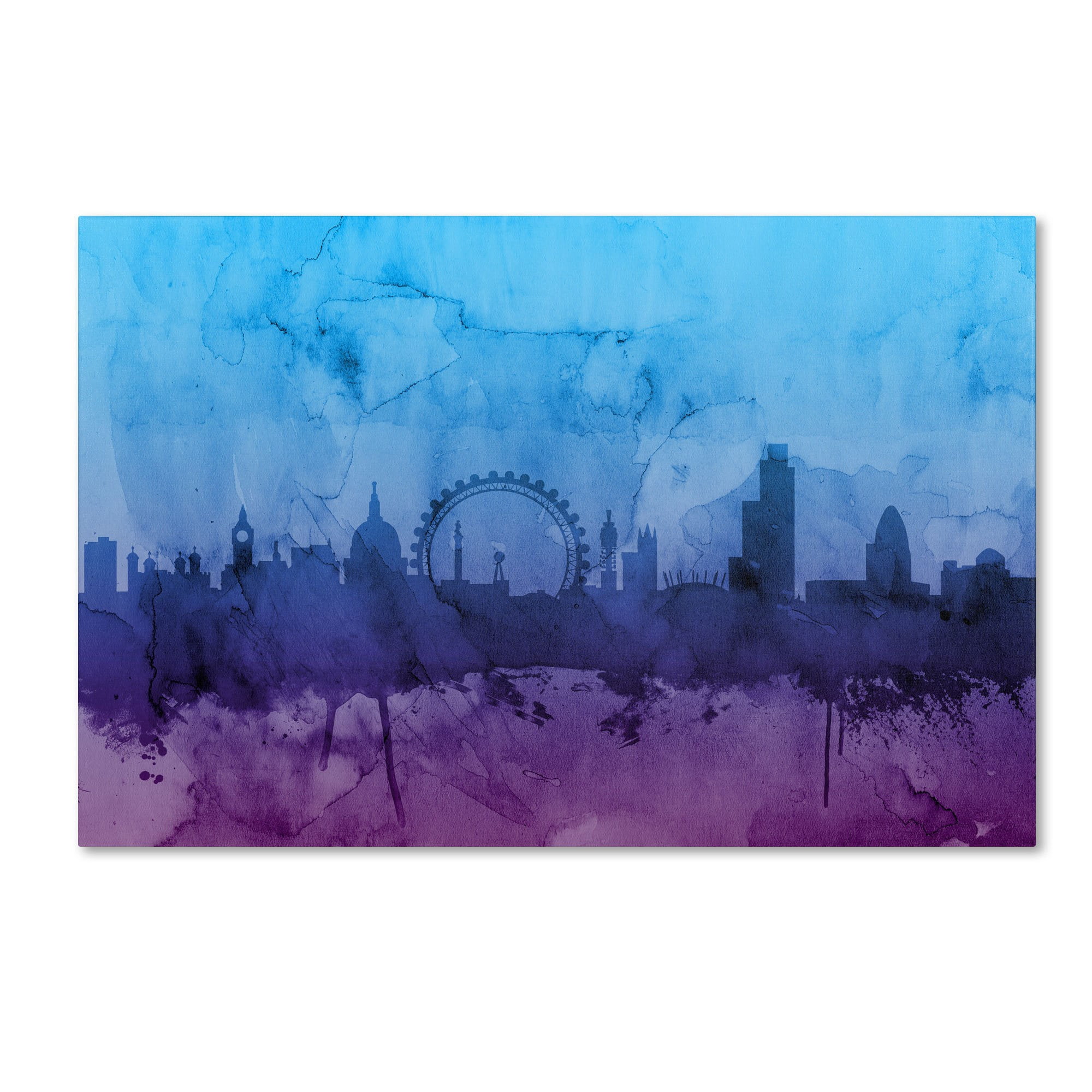 Trademark Fine Art "London England Skyline IV" Canvas Art by Michael Tompsett