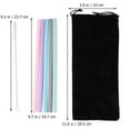 thumbnail image 6 of 8pcs/Set Reusable Silicone Straws Eco-friendly Drinking Straw for Party Restaurant Bar (Straight Straws) (5 Straws+2 Brushes+1 Ba, 6 of 8