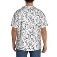thumbnail image 3 of Kdxio Men's Hawaiian Shirt for Men Short Sleeve Shirt Black White Music Summer Casual Holiday Beach Button Down T-Shirts, 3 of 7