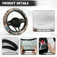 thumbnail image 6 of Yuyamidu Aztec Ethnic Gemoetric Steering Wheel Cover Flannel Car Steering Wrap Non-Slip Auto Sedan Interior Accessories Decoration 15 Inch Steering Wheel Protector, 6 of 7