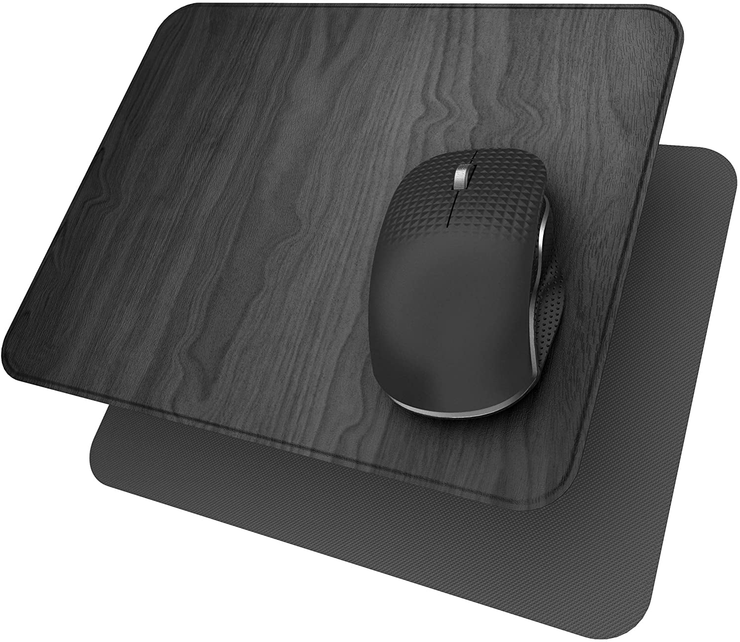 Black Kriture Mouse Pad 4 Pack with Stitched Edge 3mm Non-Slip Rubber Base Laptop Premium-Textured and Waterproof Mousepad for Computers Office & Home 10.2x8.3inches 
