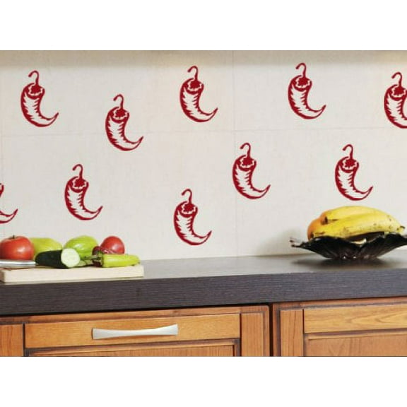 Decal ~ RED HOT CHILI PEPPERS ~ WALL DECAL, QTY 15 ~ ea. 3" X 4"