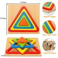 thumbnail image 2 of Weerihhol Toddler Puzzles Montessori Toy Wooden Shape Sorting Puzzle Sensory Toy Toddler Activities Preschool Learning Educational Developmental Toy 1 2 3 Year Old 1 3 0 2 Age 1-2 Years Old, 2 of 8