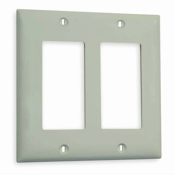 Hubbell NP262LA "Office White" 2Gang Decorator GFCI Rocker Wallplate Nylon Cover