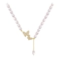thumbnail image 1 of POINTERTECK Collier de Perles Zircon Papillon à la Mode - Or, 1 of 6