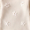 thumbnail image 5 of Hotiary Newborn Baby Girl Knit Sweater Romper Infant Oversized Long Sleeve Crewneck Embroidery Bodysuit Toddler Warm Fall Winter Outfit Apricot, 5 of 6