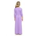 thumbnail image 2 of Honey Vanilla Girls' Fit and Flare Maxi Dress Lavender Medium 7-8 Years, 2 of 4