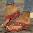 thumbnail image 2 of Fukaraa Waterproof Thong Sandals Women Arch Support Slip On Flip Flops Beach, 2 of 9