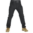 thumbnail image 2 of CCRFTGI Men's Convertible Pants Zip Off Cargo Pants Lightweight Hiking Quick Dry Work Trousers to Shorts Apparel Black 3XL, 2 of 6