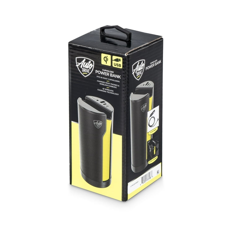 Auto Drive Qi Wireless Cup Holder Power Bank Universal Fit
