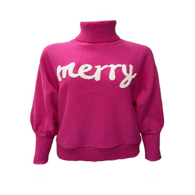 Chandails de Noël pour Femmes Manches Longues Chauve-Souris Col Roulé Pulls