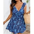 thumbnail image 2 of Conjunto de Bikini de Cintura Alta para Mujeres Sexy Flounce Suspenders Impresión sin Espalda Traje de Baño de Dos Piezas Bikini de Nylon con Almohadillas de Pecho, Bikini de Corte Alto para la Playa, 2 of 6