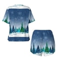 thumbnail image 6 of Wukai Christmas Trees Women's Pajama Set,Short-Sleeve Top and Shorts with Elastic Waistband and Pockets for Loungewear, Yoga, and Casual Wear-Large, 6 of 8