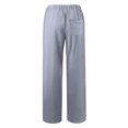 thumbnail image 6 of Ediodpoh Women's Pants Linen Summer Wide Leg Casual Loose Drawstring High Waist Solid Color Palazzo Trousers with Pockets for Women Light Gray XXXL, 6 of 8