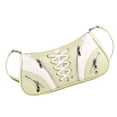 thumbnail image 2 of PU Leather Handbag Lace Up Zipper Color Block Elegant Adjustable Shoulder Bag for Female Green Free Size, 2 of 8