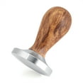 thumbnail image 1 of Heaveant Coffee Tamper, 58mm Wood & Stainless Steel Coffee Tamper Curved Base Espresso Beans Press Tool, 1 of 7