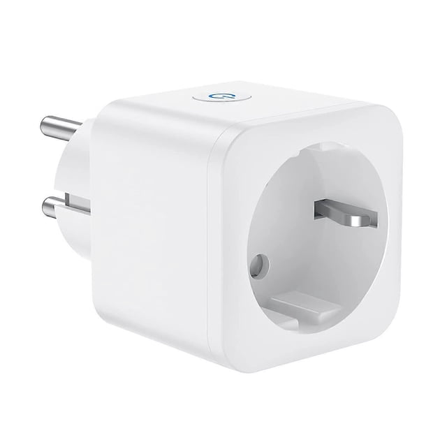 WiFi Plug-In Outlet, 16A 3680W Smart Timer Outlet, Alexa Google Home Compatible with Voice Control and Remote Control