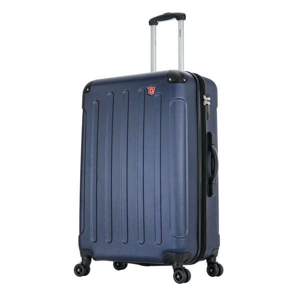 DUKAP Intely 28" Hardside Lightweight Luggage with Spinner Wheels and Integrated Weight Scale, Blue