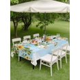 thumbnail image 4 of Outdoor Tablecloth with Umbrella Hole for Patio/Picnic/Party/Camping, Coastal Sunflower Vine Waterproof Table Cloth Rectangle Table Cover Washable, Summer Flower Blue Sky Garden (60"x 120"), 4 of 9