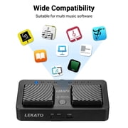 LEKATO Bluetooth Page Turner Pedal for iPad Wireless Page Turner Pedal Rechargeable Page Turner Portable Silent Music Page Turner Pedal Mini Wireless Foot Pedal Page Turner for Tablets iPads Phones