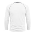 thumbnail image 6 of GEWSEY Men's Henry Long Sleeved T-Shirt Cotton Casual Button Lightweight Pullover Shirt Soft Stretch Tees Tops (White, 3XL), 6 of 6