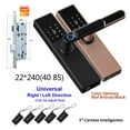 thumbnail image 2 of Door Lock, Biometric Electronic Door Lock Digital Black Smart Lock Tuya App Remote Unlocking Keyless Lock Fingerprint Door Lock ,Easy to Install, 2 of 6