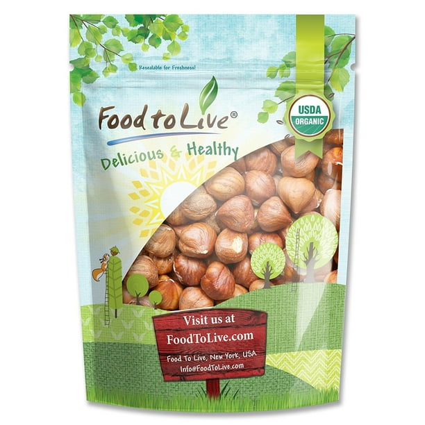 Food To Live Organic Hazelnuts / Filberts (Raw, No Shell) (2 Pounds