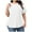 White, variant on Vibrex Womens Plus Size Tops Crewneck Short Sleeve Shirts Casual Loose Tunic Tops Curved Hem Summer Blouses