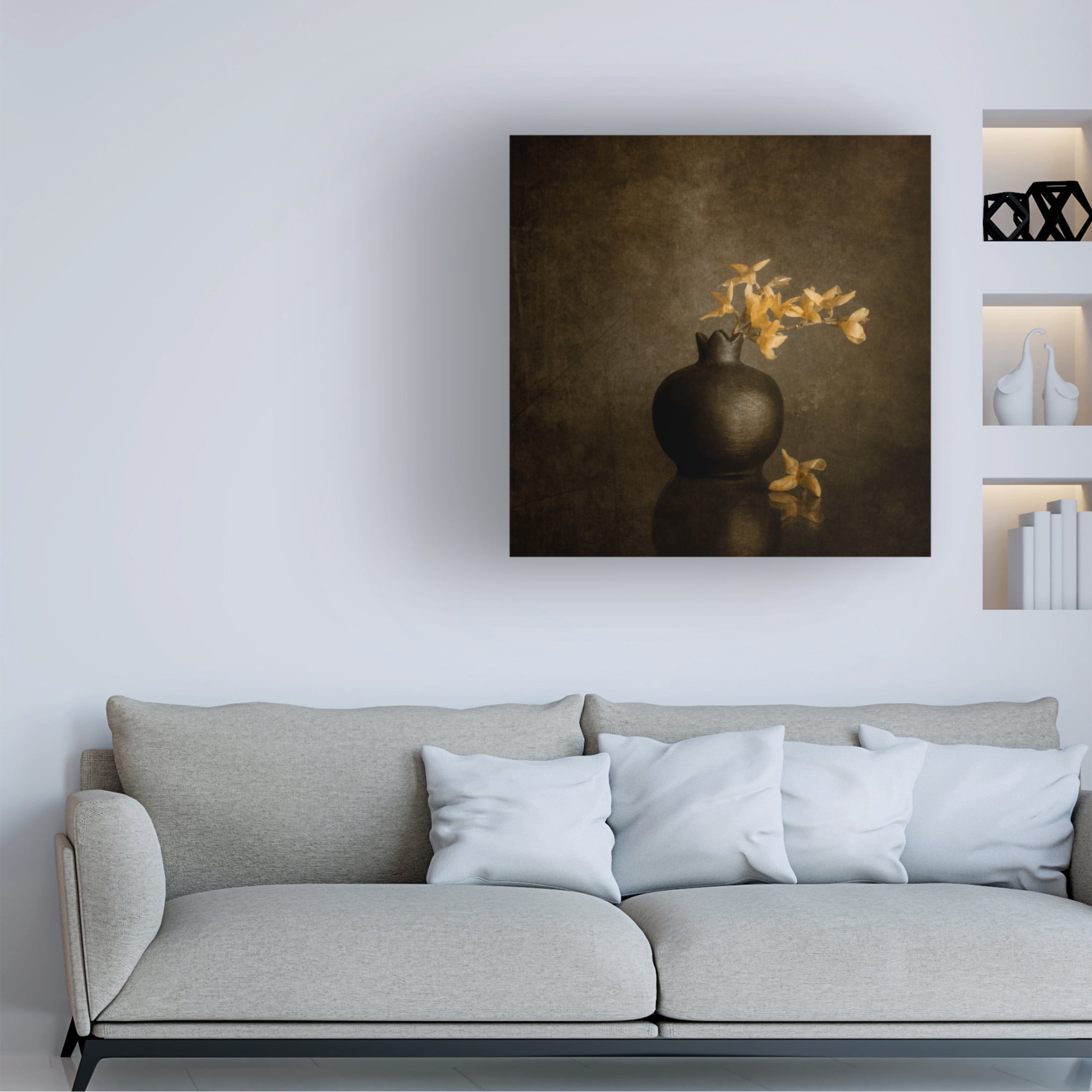 Canvas Wall Art - Cicek Kiral 'Calm Emotions' Wall Art for Living Room, Bedroom, or Office Décor by Trademark Fine Art - 14 x 14 Inches